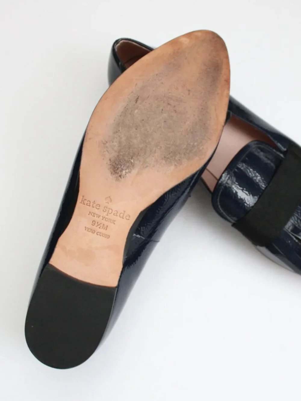 Kate Spade New York Cayla Fringe Loafers Dark Navy Blue Patent Leather Size 9.5 - Picture 6 of 6